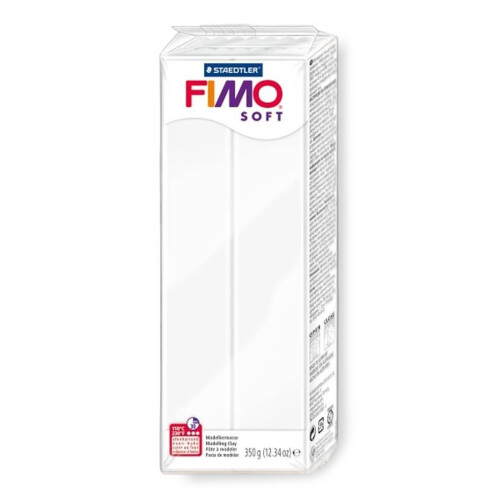 FIMO Soft 454g Polymer Modelling Clay - Oven Bake Clay - Black and White Set 1
