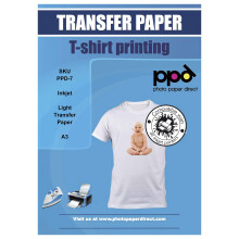 PPD Inkjet Premium T Shirts Transfer Paper A3 for Light and White Fabrics x 25 Sheets PPD-7-25