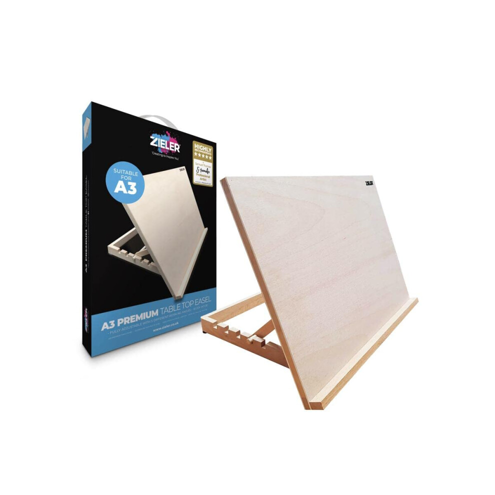 Zieler Premium Adjustable Table Top Art Easel/Desk Easel - By Zieler?. Ideal For Presentation, Painting, Crafting, Calligraphy, Sketching, Drawing & Planning