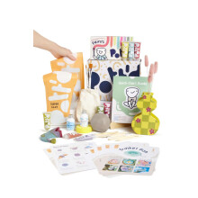 Pott'd at Home Pottery Kit for Adults. Air Dry Clay Kit for Beginners. Craft Kit for Adults Includes: Air-Dry Clay for Adults, Tools, Paints, Brushes,