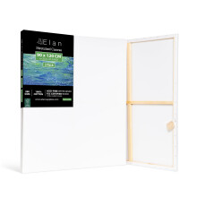 Elan Stretched Canvases 90x120 CM, 3-Pack Extra Large Canvas for Painting 280 GSM, Triple Primed A0 Canvas for Painting 90x120 CM, Extra Large Art