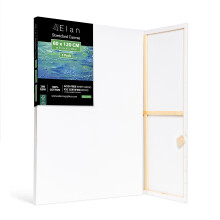 Elan Stretched Canvases 80x120 CM, 3-Pack Extra Large Canvas for Painting 280 GSM, Triple Primed Extra Large Stretched Canvas for Painting 80x120 CM