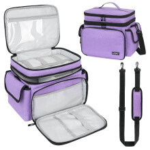 LEFOR?Z Extra Large Sewing Box,Double-Layer Sewing Bags,Protable Travel Sewing Box Organiser for Sewing Accessories Storage and Sewing