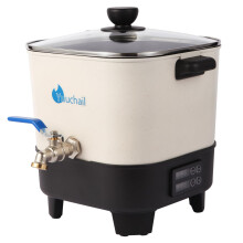 Yuuchail Wax Melter for Candle Making, 6.5L Large Wax Melting Pot with Digital Display & Non-Stick Tilted Bottom Easy Clean Up for Craft or Business