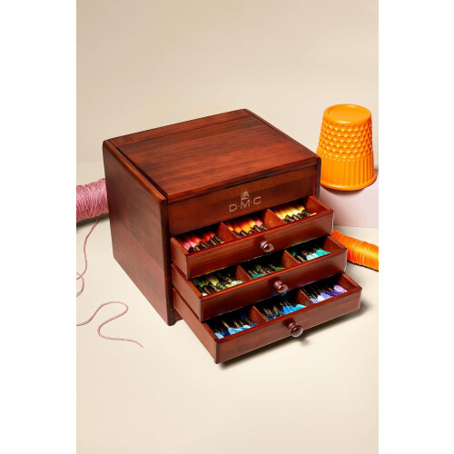 DMC DMC Wooden Collectors Storage Box Includes 120 Threads 2