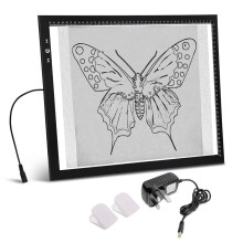 HSK A3 Artist tracing Light Box Copy Table, 12V1A Adapter Power Dimmerable 6000 Lux Lock Button Artcraft Light Pad for Tatto Drawing, Sketching,