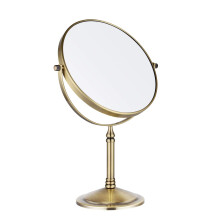 Nicesail Table Mirror Brushed Brass 10x Magnifying Makeup Mirror 360? Swivel 8 inch Double Sided Anti-rust for Dressing Table,Bathroom,Hotel
