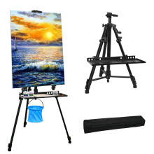 NewZeal Easel Stand Art Easel for Adults Artists Easel for Painting & Displaying, 50 to 152cm Adjustable Easel, Aluminum Tripod with Portable