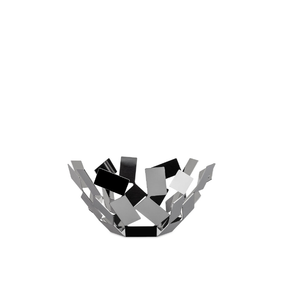 Alessi La Stanza Dello Scirocco Fruit Holder In 18/10 Stainless Steel Mirror Polished,27.3 X 12.7 X 27.3 Cm, Silver