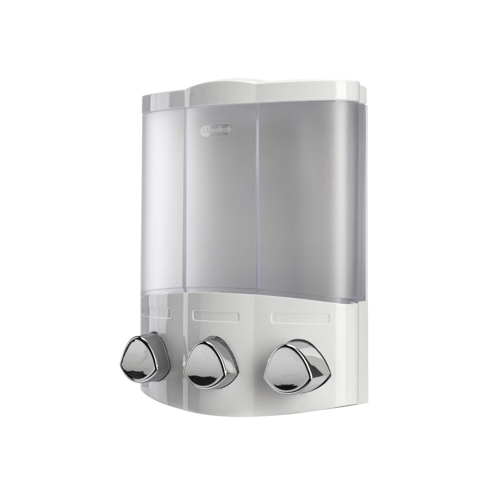 Croydex Wall Mounted Soap Dispenser - Eliminates Shower Clutter, Easy to Refill and Has a Pre-Measured Pump for Your Shower Gel, Shampoo and