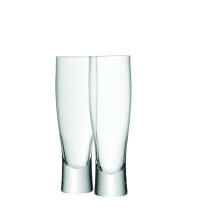 LSA International Bar Lager Glass 550 ml Clear | Set of 2 | Mouthblown and Handmade Glass | BR23