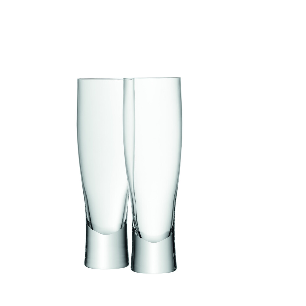 LSA International Bar Lager Glass 550 ml Clear | Set of 2 | Mouthblown and Handmade Glass | BR23
