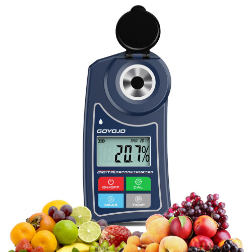 Digital Brix Refractometer, Brix Meter with Automatic Temperature Compensation for Water Samples, Food, Fruits, Beverages, and Crop Sugar Content