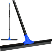 Floor Squeegee for Concrete and Tile Cleaning, 60 cm Rubber Squeegee Broom, Large Heavy Duty Outdoor squeegee patio 160 cm Long Handle, Cleaning