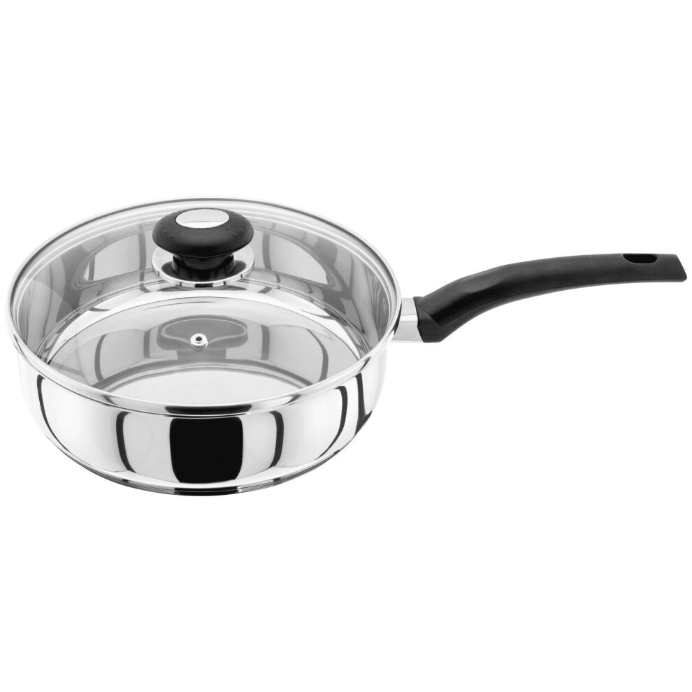 Judge Essentials Stainless Steel Large Saute Pan 24Cm, Induction Ready, Oven Safe