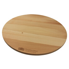 THE WHITE HOUSE Cooking Style Wooden Rotating Kitchen Board - Turntable Cake Stand, Pizza and Cheese Board, Party Serving Tray (17-1/2")