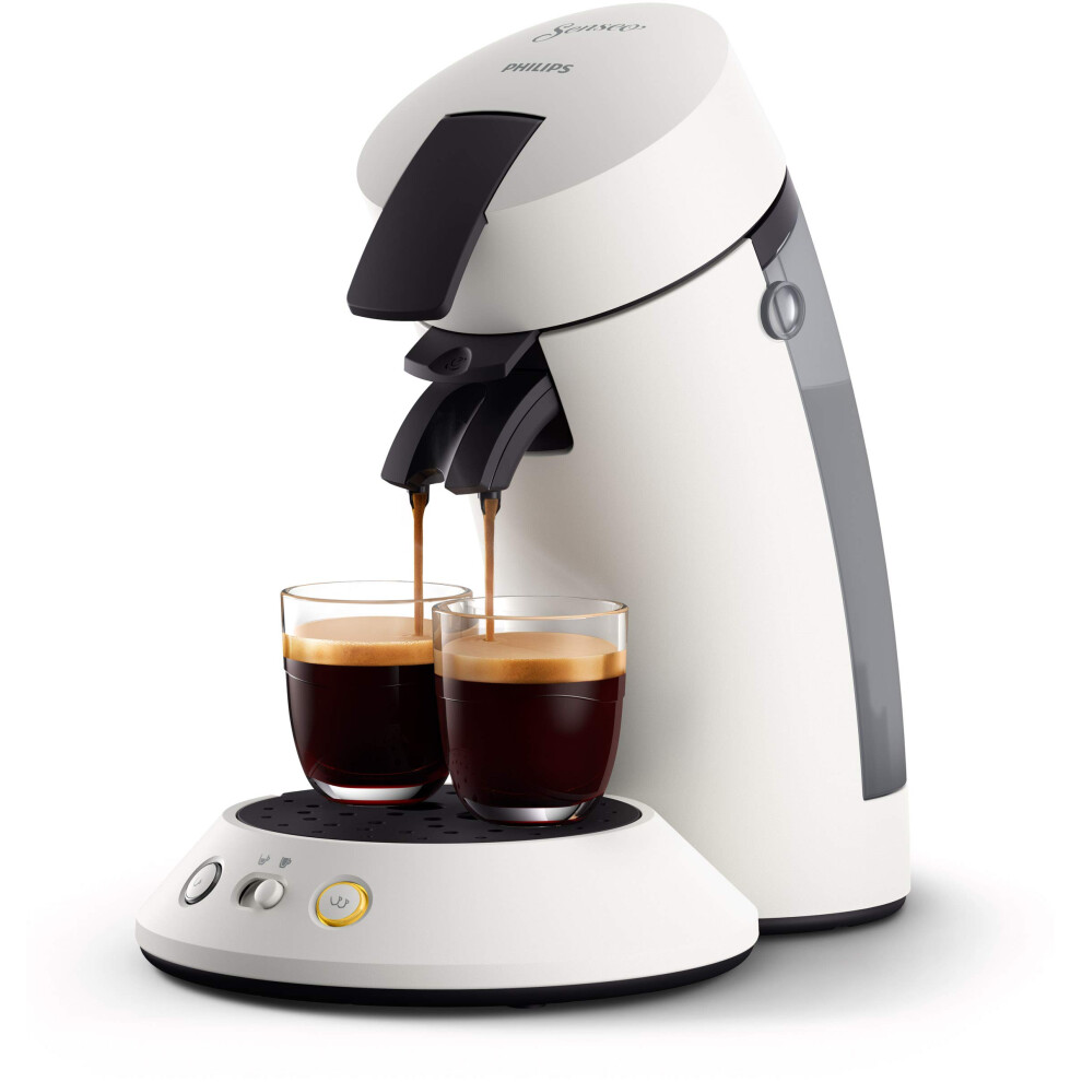 Philips Senseo Original Plus Pod Machine, White, Intensity Selector, Coffee Boost Technology, Made with Recycled Plastic, CSA210/11
