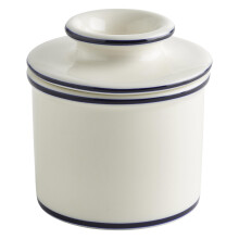 Butter Bell - The Original Butter Bell Crock by L Tremain, a Countertop French Ceramic Butter Dish Keeper for Spreadable Butter, Le Bistro, White with