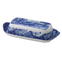 Spode Blue Italian Covered Butter Dish (Blue, White), #REF!