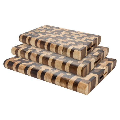 Grunwerg Rockingham Forge Multi-Wood Rectangular Chopping Boards, 40 x 30 cm 2