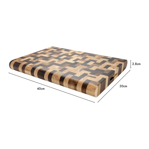 Grunwerg Rockingham Forge Multi-Wood Rectangular Chopping Boards, 40 x 30 cm 1