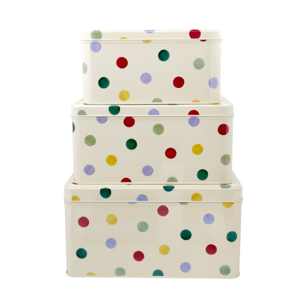 Emma Bridgewater - Polka Dot Original Set of 3 Square Cake Tins