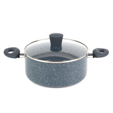 Russell Hobbs RH00849EU Stockpot With Lid - Non-Stick 24cm Induction Suitable Cooking Pot, Pressed Aluminium, PFOA-Free, Soft-Touch Handles, For