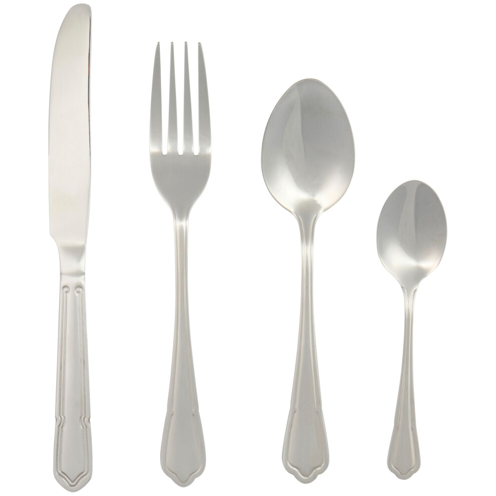 Salter BW12426EU7 Richmond 24-Piece Cutlery Set - 18/10 Stainless Steel Flatware Set, Service for 6, Silverware Set Includes Six Knives, Forks,