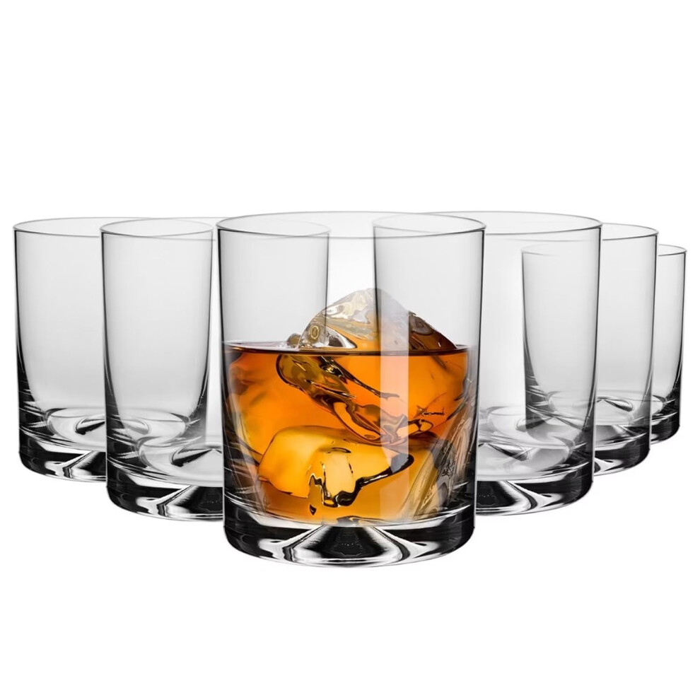 Krosno Whisky Glasses | Set of 6 | 350 ml | Mixology Collection | Drinking Glasses Cocktail Glasses Gift Box | Home, Restaurants and Kitchen Set |
