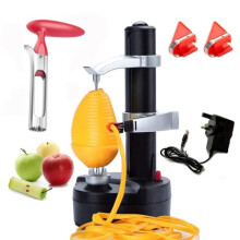 AIHANCH Automatic Potato Peeler Electric Peeler for Potatoes and Fruit [1 Adapter 2 Extra Blades] - Electric Apple Peeler Fruit Peeler Stainless Steel
