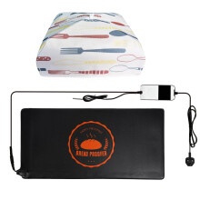 Bourske Bread Proofer Warming Mat with Heat Preservation Cover Adjustable Temperature Dough Starter Mat, Sourdough Dough Proofer for for Making Bread