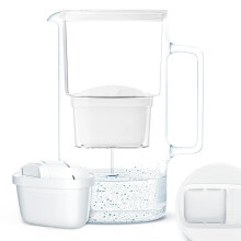 Wessper Glass Water Filter Jug + 1 Water Filter Cartridge | Replacement for Dafi Unimax Aquaphor A5 BRITA Maxtra+ PHILIPS AWP212/10 filter | 3 Litre |