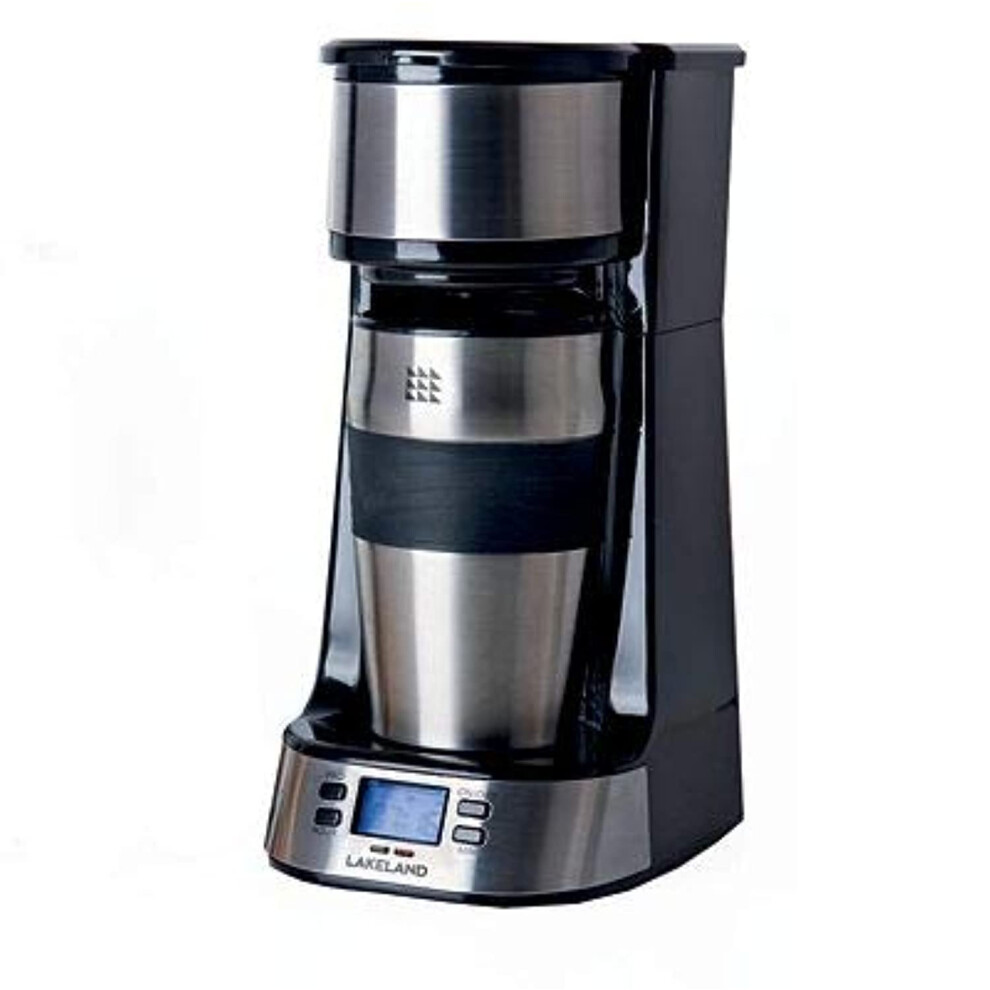 lakeland Digital To Go Coffee Machine With Travel Mug ? Automatic Filter Coffee Machine Brews 1 Cup