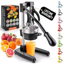 Zulay Professional Citrus Juicer and Lemon Squeezer - Orange Juice Squeezer, Lime Squeezer and Manual Juicer Press - Metal Hand Juicer Press and