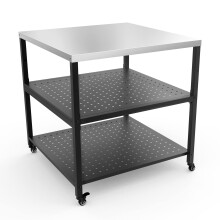 onlyfire Heavy Duty Pizza Oven Stand Table with Stainless Steel Surface and Wheels, Pizza Oven Accessories (80 x 80 x 83 CM)