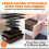 NutriChef Baking Tray Set, Stackable Bakeware Trays, Smart Space Stacking Baking Trays, 8 Pcs Non-Stick Oven Safe Baking Sets w/ Cookie, Loaf Pan, 5
