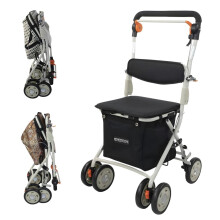 Mobiclinic?, Shopping Trolley with Seat, Mobility Walker, 21L, Coliseo, Walker for Adults, Foldable, Rollator, Trolley with Backrest, Shopping Trolley