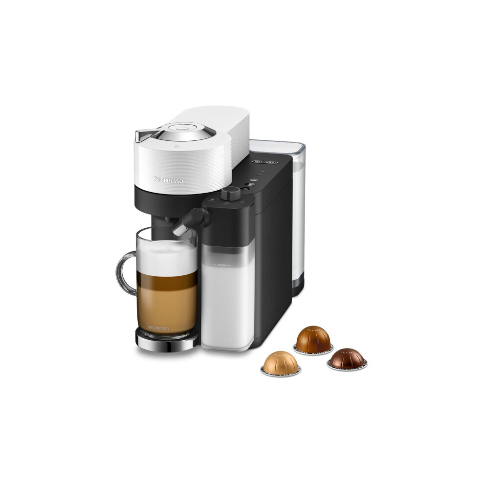 De'Longhi Nespresso Vertuo Lattissima ENV300.W, Automatic Coffee Machine with Automatic Milk Frother, Single-Serve Capsule Coffee Machine, 5 Cup