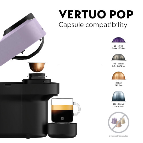 Krups Krups Nespresso Vertuo pop coffee pod machine, Lilac 2