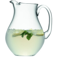 LSA International Bar Icelip Jug 2.65 Litre Clear| 1 Unit | Mouthblown and Handmade Glass | BR14