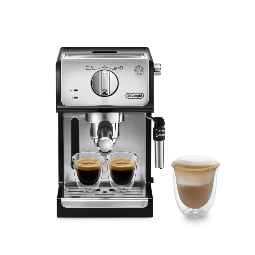 De'longhi Ecp35.31traditional Barista Pump Espresso Machine, Coffee And Cappuccino Maker, Black Black,Brown