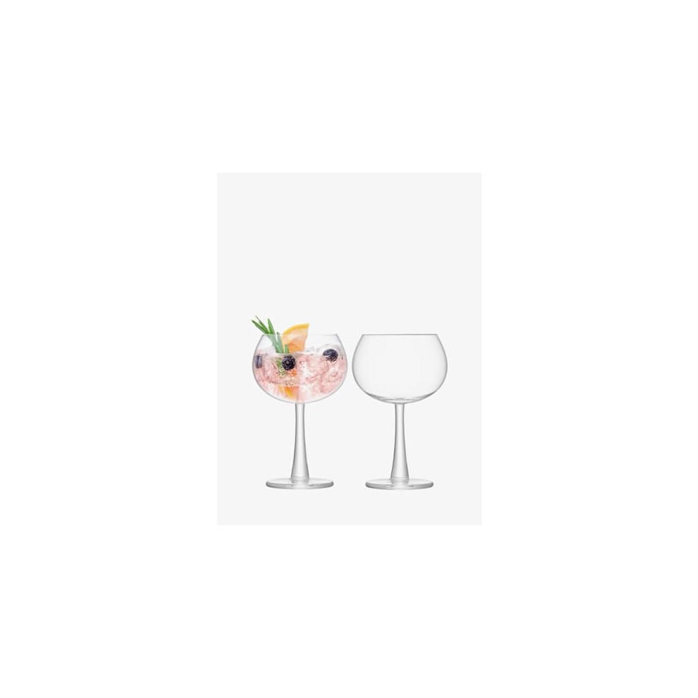 LSA International Gin Balloon Glass 420 ml Clear | Set of 2 | Mouthblown and Handmade Glass | GN03