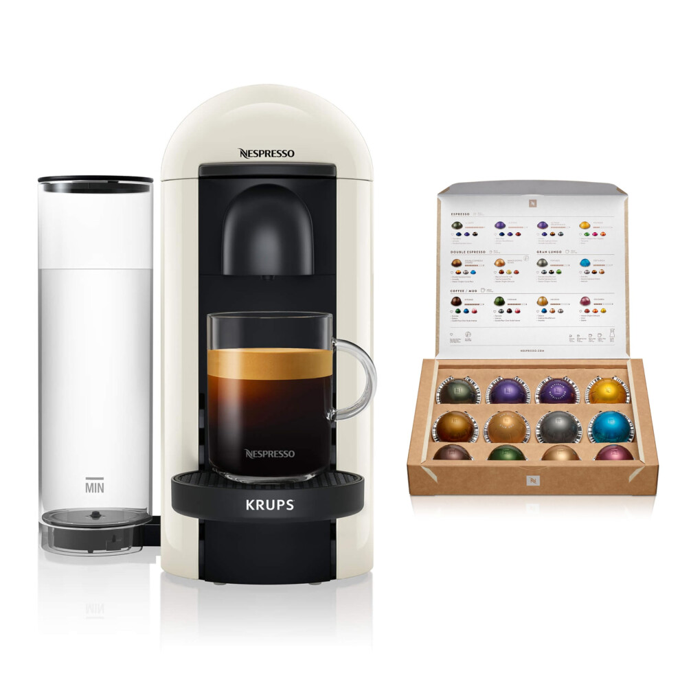Nespresso XN903140 Vertuo Pod Coffee Machine, Fiber, 1260 W, White