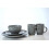 HOMD 16-Pieces Stoneware Dinnerware Set, Dinner Set, Kitchen Dinnerware Ceramic Crockery Set, Dinner Service Set for 4, Include Dinner Plate, Dessert 3