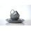 HOMD 16-Pieces Stoneware Dinnerware Set, Dinner Set, Kitchen Dinnerware Ceramic Crockery Set, Dinner Service Set for 4, Include Dinner Plate, Dessert 4