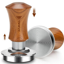 V5 Espresso Tamper, 58.3MM 2 Spring-Loaded Calibrated Tamper with Stainless Steel Ripple Base-Walnut Handle Tamper Compatible with Gaggia Series