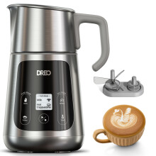 Dreo All-in-1 Milk Frother, Automatic Foam Maker for Latte Art-Level Microfoam and Hot/Cold Coffee, 27oz/800ml Electric Milk Warmer with 30+ Drinks,