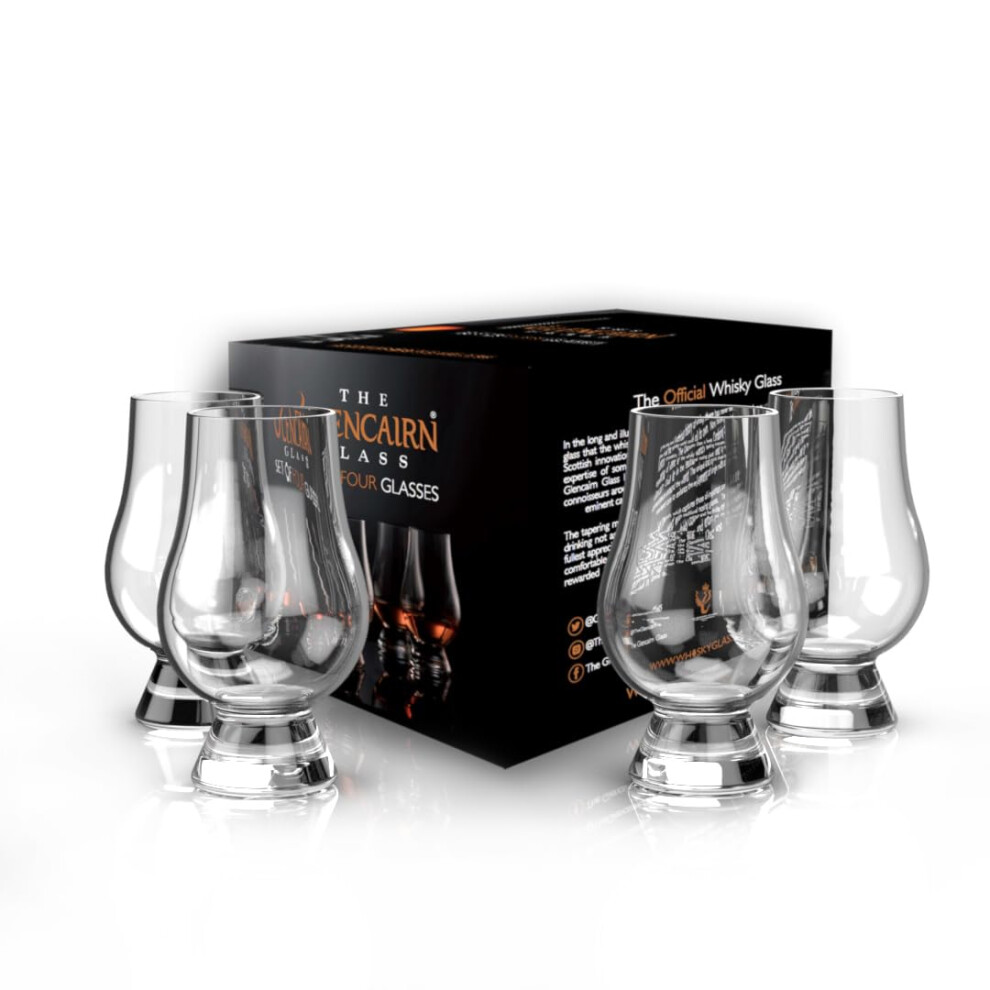 Glencairn Whisky Glass In Gift Carton, Set Of 4 In 4 Pack Gift Carton