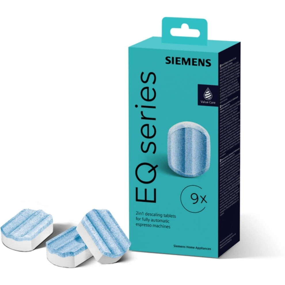 Siemens Multipack TZ80032A, 3 x 3 descaling tablets, protects against corrosion, for fully automatic coffee machines of the EQ series, white