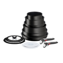 Tefal Ingenio Unlimited ON 13 Piece Non-Stick Induction Pan Set, 22&28 cm Frying Pans, 16&20 cm Saucepans, 24 cm Sautepan, 26 cm Wok Pan, 16&20&24 cm